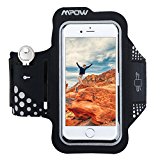 Mpow Brazalete Deportivo Contra Sudor, Banda para Brazo con Bolsillito de LLaves,Bolsillito de Auricular para iPhone XS/ 7/ 6 /6s/5/5C/5E Samsung, Huawei, Sony , etc ,hasta 5.3 pulgadas