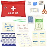 Botiquines de primeros auxilios, Bolsa Médica Portátil Kit de primeros auxilios de emergencia de supervivencia de WOODHEART, prepárese para coche, casa, picnic, camping, viajes y otras actividades al aire libre