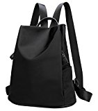 Mochila Mujer, Coofit Mochila Escolar Casual Multifunción Bolso Mochila Negro Actualizar Mochila (Profundo negro)