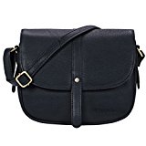 STILORD 'Kira' Bolso Mujer Piel Vintage Bolso Hombro Mujer pequeño Verano Invierno para Salir Noche Fiesta Diario Bolso Mano de auténtico Cuero, Color:Negro