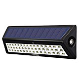 Luz Solar Exterior 50 LEDs Naisidier Aplique Energía Solar con Sensor de Movimiento Lámpara solar Más Brillante Proporcionar 6-26 Horas Terraza Patio Jardín