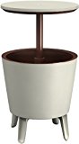 Keter Cool Bar Crema y Chocolate Mesa nevera para exterior, Blanco/marrón, 50x41x50 cm