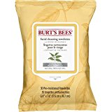 Las abejas de Burt faciales Toallitas de limpieza con extracto de té blanco (paños de limpieza facial con extracto de té blanco), 30 Count