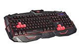 Woxter Stinger FX 80 K - Teclado Gaming retroiluminado con Base metálica Muy Resistente, 114 Teclas Anti-ghosting, QWERTY y conexión USB 2.0. Ideal para Gaming.