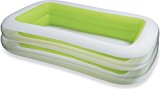 INTEX 56483NP - Piscina hinchable rectangular 262x175x56 cm - 770 l, Verde/Azul