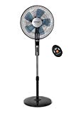 Orbegozo Sf 0640 - Ventilador Silencioso De Pie Con Mando A Distancia, Temporizador, 2 Velocidades + Turbo + Silent, 65 W Negro