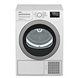 Beko DPY8405GXHB2 - Secadora (Independiente, Frente, Bomba de calor, 8 kg, A, Algodón, Delicado/seda, Jeans/denim, Rápido, Camisa/blusa, Ropa de deporte, Sintético) Color blanco