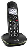 Doro PhoneEasy 110 Teléfono Inalámbrico DECT para Personas Mayores con Teclas Grandes Parlantes, Función de Llamada Interna y Audio Amplificado [Versión Española y Portuguesa] (X 1 / Negro)