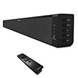 LONPOO 60W TV Barra de Sonido,Bluetooth 5.0 + Subwoofer Incorporado para TV, con Ports HDMI , USB / óptico / RCA / AUX-IN, DSP Estéreo Bass Adudio Diseñado para Cine en Casa (Negro)