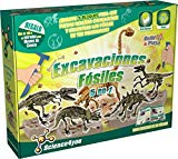 Science4you - Excavaciones Fósiles 4 en 1 - Kit Paleontologia para Niños 6+ Años, Excava 46 Fosiles de 4 Dinosaurios, Juguete Científico y Educativo con Dinosaurios para Niños +6 Años