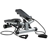 Ultrasport Máquina de step Swing Stepper con cintas de entrenamiento / aparato de entrenamiento Stepper con resistencia regulable y consola inalámbrica – stepper Up-Down para principiantes y usuarios