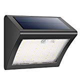 Foco Solar 38 LED,Luces Solares,1500mAh Lámparas Solares de Pared Impermeable,Luz de solar,Luces de Exterior con Sensor de Movimiento Batería Solar Exterior 3 Modos para Jardín,Patio,Camino,Escalera- iPosible