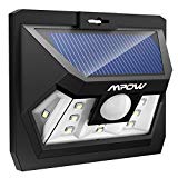 Mpow Luz Solar Impermeable 10 LED de Gran Ángulo 270° para Patio, Pared, Garaje