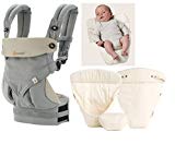 ERGObaby 360 Pack evolutivo Porta bebé Grey + cojín bebé Natural