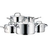 WMF Gourmet Plus-Batería de Cocina, Cromargan Acero Inoxidable, 5 Piezas, 3 olla pequeñas