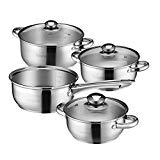 Velaze Dylan, 7 Piezas - Batería de Cocina, Juego de Ollas de Acero INOX, Cacerolas Antiadherentes de Cocina, Ollas Cocina de Ollas Induccion, Apta para Todo Tipo de Cocinas