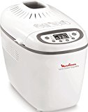 Moulinex OW6101 Home Baguette - Panificadora de 1650 W, 16 programas, hasta 1.5 kg, inicio programado, mantenimiento caliente, incluye bandejas para baguette, 2 aspas amasar y recetario, blanco