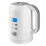 Russell Hobbs Hervidor de Agua Eléctrico Precision Control - 1,7 litros, 2200 W, Filtro Extraíble, Pantalla LCD, Base de 360°, Indicador Nivel de Agua, Plástico, Blanco - 21150-70