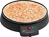 Clatronic CM 3372 - Crepera máquina de hacer Crepes, tortitas, tortillas, plato 29 cm antiadherente, termostato regulable, 900 W