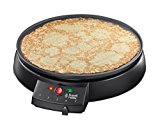 Russell Hobbs Crepera Eléctrica Fiesta - Revestimiento Antiadherente, Diámetro 30 cm, Temperatura Regulable, Incluye 2 Utensilios para Hacer Crepes, 1200 W, Negro - 20920-56