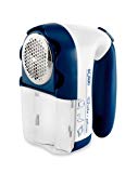 Solac H101 - Quitapelusas eléctrico o a pilas con cabezal de corte con diámetro amplio, 3 niveles de apurado, deposito extraíble, Color Blanco y Azul