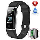 iPosible Pulsera Actividad, Impermeable IP68 Reloj Inteligente Color Pantalla Pulsera Inteligente Pulsómetro Pulsera Podómetro, Monitor de Sueño SMS Notificación para Hombre Mujer(24 Meses Garantía)