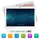 Padgene Tableta Google Android de 101 pulgadas, M8 Android 81 Phablet Tablet Quad Core Pad con cámara dual, 1GB Ram, Wifi, Bluetooth, pantalla 1280x800 HD IPS, Google Play [32 GB-Dorado]