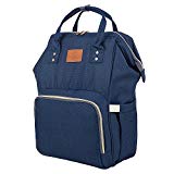 Mochila de Pañales y biberones para mamá, Impermeable Bolsos Cambiadores Cambio de Pañales para Cuidado de Bebé,Azul Oscuro