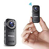 FREDI Cámara Espía HD 1080P Mini Cámara Oculta Portátil Interior/Exterior WiFi Cámara IP de Seguridad Admite Tarjeta hasta 128G(no Incluye)/(batería incorporada) Vision Nocturna Cámara de Vigilancia