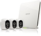 Arlo VMS3330 - Sistema Inteligente de Seguridad y vigilancia con cámaras IP 100% Libres de Cables (3 Unidades, Montaje en Interior y Exterior Resistentes al Agua, no Sumergible)