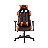 Woxter Stinger Station Orange - Silla Gaming (Eje Acero, Levantamiento por Gas Pistón Clase 4, Ergonómica, Reposabrazos 2D, Alt/Incl Ajustable, Refuerzo de Foam MD, Racing, Cojín Lumbar/Cervical)