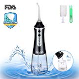 Irrigador Bucal Portatil DIGOO Irrigador Recargable e Inalámbrico Water Flosser para el Hogar, Viajes (IPX7 a Prueba de Agua, 3 Modos de Presión de Agua y 300 ml de Capacidad, con Bolsa de Transporte)