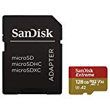 SanDisk Extreme - Tarjeta de memoria microSDXC de 128 GB con adaptador SD, A2, hasta 160 MB/s, Class 10, U3 y V30