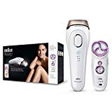 Braun Silk-expert 5 Depiladora Mujer Luz Pulsada IPL con Cepillo Sónico Exfoliante Corporal, Depilación Permanente del Vello Visible en Casa, BD 5009, Blanco/Bronce