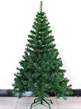 Solagua Árbol de Navidad Artificial Abeto de Hoja Espumillón 120-210cm Arboles C/Soporte Metálico (Verde Brillo, 180cm 477Tips)