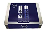 NIVEA MEN Lata Active Age con 2 cremas de día y noche, caja de regalo para el cuidado de la piel, kit de regalo para hombre con cremas con fórmula antiedad