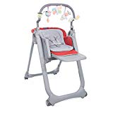 Chicco Polly Magic Relax - Trona/hamaca compacta con barra de juegos, 4 ruedas, color rojo (Scarlet)