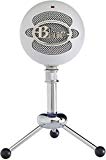 Blue Micrófono USB Snowball, micrófono clásico de calidad de estudio para grabación, podcasting, radiodifusión, retransmisión de gaming en Twitch, locuciones, vídeos de YouTube en PC y Mac - Blanco