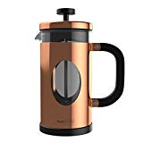 bonVIVO GAZETARO I Cafetera Francesa - French Press de Vidrio y Acero Inoxidable - Prensa Francesa de Émbolo Manual sin Filtros para Café, Cebada y Infusiones