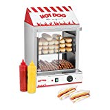 Royal Catering Máquina de Perritos Calientes al Vapor Hot-Dog Machine RCHW 2000 (2000 W, Capacidad 200 salsicce, 50 panecillos, Temperatura 30-110 °C, Válvula de desagüe) Acero inoxidable