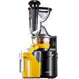 Licuadora Prensado Frío, Aicok Licuadoras Para Verduras y Frutas con Boca Ancha de 75MM, extractor de zumos con Función inversa, Slow Juicer Motor Silencioso, Libre de BPA