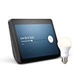 Echo Show (2.ª generación) – Mantén el contacto con la ayuda de Alexa, negro + Bombilla Philips Hue White LED E27