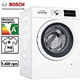Bosch Lavadora WAT28469ES 8K 1400 A+++qcv, 58 litros, 76 Decibeles, Negro, Color blanco