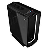 Aerocool P7C1BG - Caja gaming para PC (ATX, Semitorre, LED 8 colores, incluye ventilador trasero 12cm, ventana transparente, 7 ranuras de expansión, USB 2.0/3.0, Audio HD), negro con cristal templado