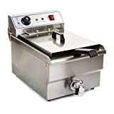 Royal Catering Freidora Eléctrica 1 x 10 Litros RCEF-10EH (3200 Watt, Grifo De Vaciado, Ajuste Automático De Temperatura)