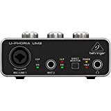 Behringer UM2 Interfaz de audio USB Audiophile 2x2 con preamplificador de micrófono XENYX