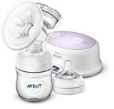 Philips Avent SCF332/31 - Sacaleches, extractor de leche eléctrico silencioso, con cojín masajeado, incluye biberón
