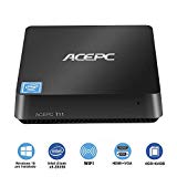 ACEPC Mini PC Windows 10 Pro Intel Atom x5-Z8350 Procesador 4GB Ram 64GB EMMC Admite 2.5 Pulgadas SATA SSD/HDMI y VGA Salida Doble/Banda Dual Wi-Fi/Bluetooth 4.2 / 4K Micro computadora de Escritorio