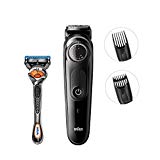 Braun Recortadora Barba BT5042 - Máquina Cortar Pelo, Recortadora Barba y Cortapelos, con Cuchillas Afiladas de Larga Duración, Color Negro/Gris