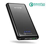 [Quick Charge 3.0] Batería Externa 10000mAh, BlitzWolf Cargador Portátil Qualcomm Carga Rapida 3.0 2 Puertos Power Bank para iPhone, Samsung Android Móviles iPad Tabletas PSP Cámaras